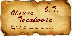 Oliver Točaković vizit kartica